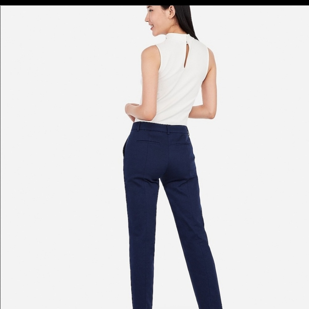 Express Navy Mid Rise Ankle Pants